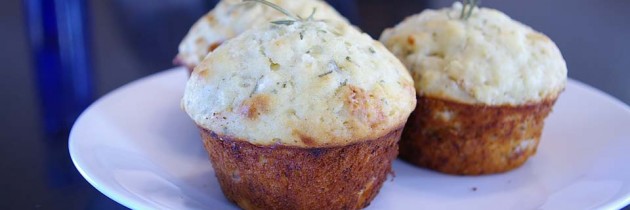 Roasted Garlic, Parmesan and Rosemary Muffins