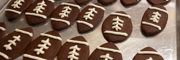 Chocolate Football Sugar Cookies – Super Bowl Treat