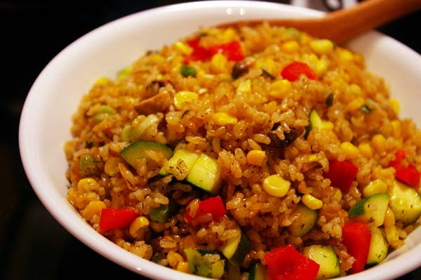 Brown Rice With Vegetables - The Gourmet Housewife