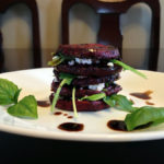 Stacked Beet and Arugula Salad