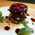 Stacked Beet and Arugula Salad