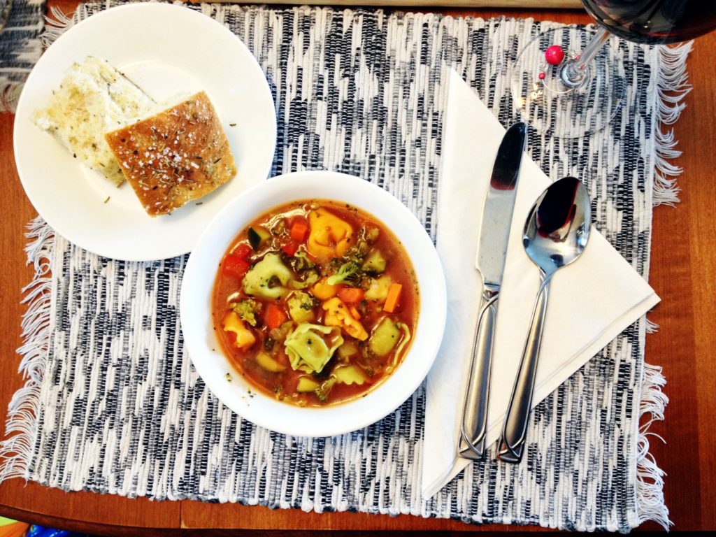 Tomato Vegetable Tortellini Soup