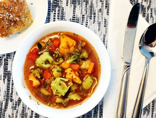 Tomato Vegetable Tortellini Soup