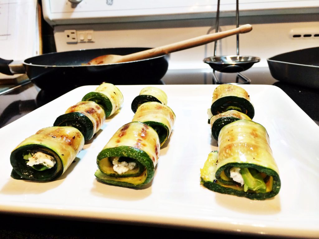 grilled zucchini roll-ups