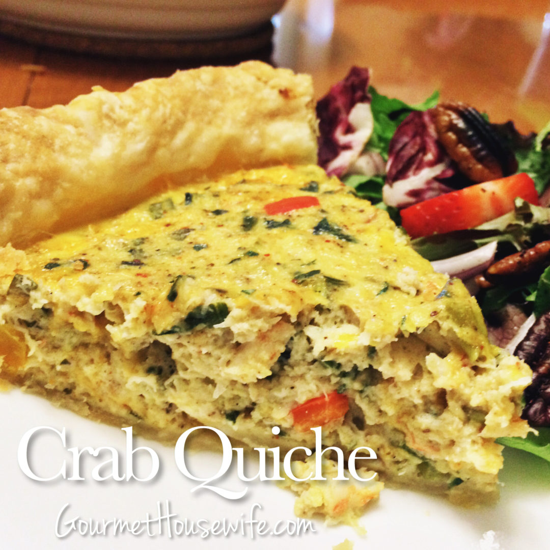 Crab Quiche - The Gourmet Housewife