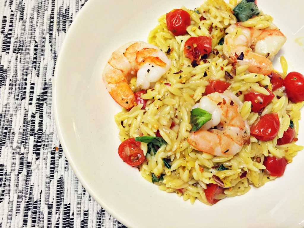 One-Pot Shrimp and Tomato Orzo