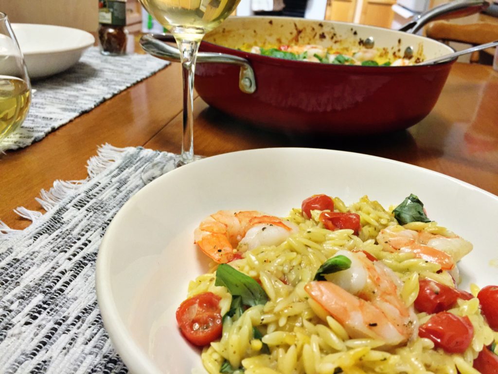 One-Pot Shrimp and Tomato Orzo