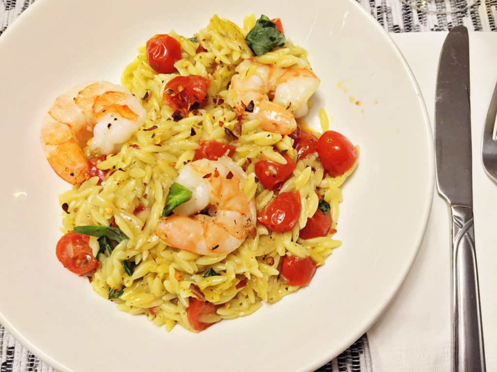 One-Pot Shrimp and Tomato Orzo