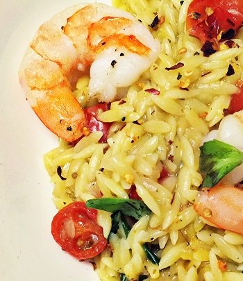 One-Pot Shrimp and Tomato Orzo