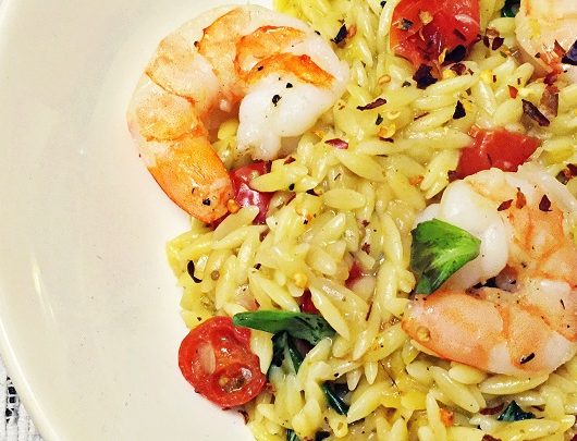 One-Pot Shrimp and Tomato Orzo