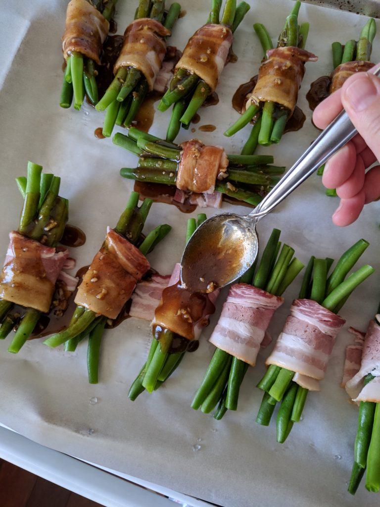 Bacon Wrapped Green Beans - The Gourmet Housewife